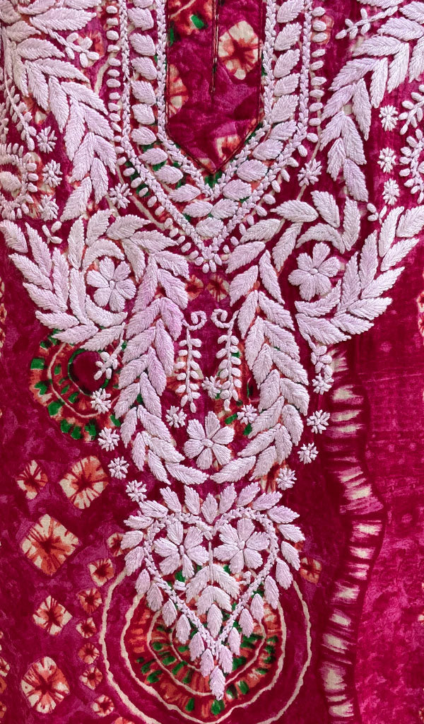 Women's Lakhnavi Handcrafted Cotton Chikankari Kurti - NC070061