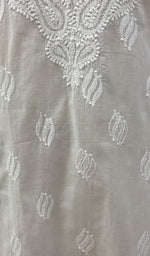 Load image into Gallery viewer, Women&#39;s Lakhnavi Handcrafted Cotton Chikankari Short Kurti -  NC072144