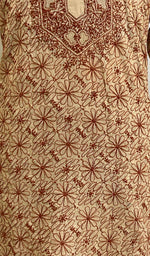 将图像加载到图库查看器中， Men&#39;s Lucknowi Handcrafted Cotton Chikankari Kurta - HONC021703
