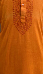 Load image into Gallery viewer, Men&#39;s Lucknowi Handcrafted Cotton Chikankari Kurta - HONC021639