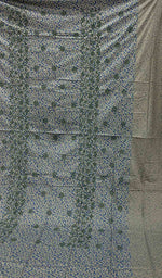 将图像加载到图库查看器中， Lakhnavi 手工制作的 Chikankari 棉质床单套装 - HONC043422