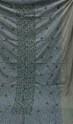 将图像加载到图库查看器中， Lakhnavi 手工制作的 Chikankari 棉质床单套装 - HONC043437