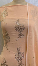 Load image into Gallery viewer, Women&#39;s Lakhnavi Handcrafted Viscose Georgette Chikankari Suit Material - HONC069073
