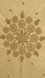 将图像加载到图库查看器中， Lakhnavi 手工制作的棉质 Chikankari 桌布 - HONC041275