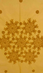 将图像加载到图库查看器中， Lakhnavi 手工制作的棉质 Chikankari 桌布 - HONC041223