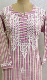 Women's Lakhnavi Handcrafted Cotton Chikankari Kurti - HONC083856