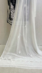 Load image into Gallery viewer, Women&#39;s Lucknowi Handcrafted Viscose Georgette Chikankari Dupatta - HONC087637
