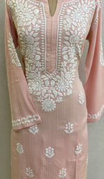 Load image into Gallery viewer, Women&#39;s Lakhnavi Handcrafted Modal Cotton Chikankari Kurta And Palazzo Set - HONC096229
