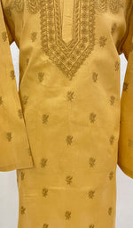 Load image into Gallery viewer, Men&#39;s Lucknowi Handcrafted Cotton Chikankari Kurta - HONC098790

