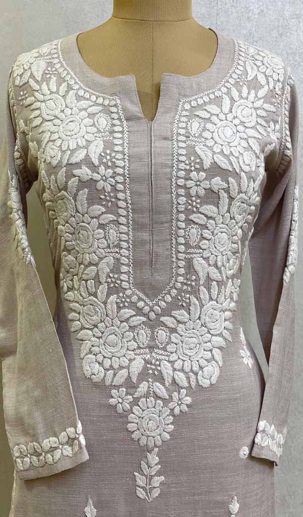 Indian Lucknow Chikankari Cotton Tunic Kurti Chikan Embroidary Lucknowi  Kurta, Thread Work Dress - Etsy