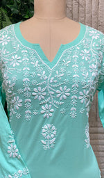 Load image into Gallery viewer, Women&#39;s Lucknowi Handcrafted Cotton Chikankari Kurti - HONC0109579