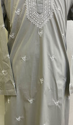 Load image into Gallery viewer, Men&#39;s Lucknowi Handcrafted Cotton Chikankari Kurta -  HONC0115508
