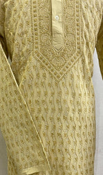 Load image into Gallery viewer, Men&#39;s Lucknowi Handcrafted Cotton Chikankari Kurta -HONC0123548
