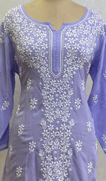 Load image into Gallery viewer, Fariah  Women&#39;s Lakhnavi Handcrafted Modal Cotton Chikankari Top - HONC0136490
