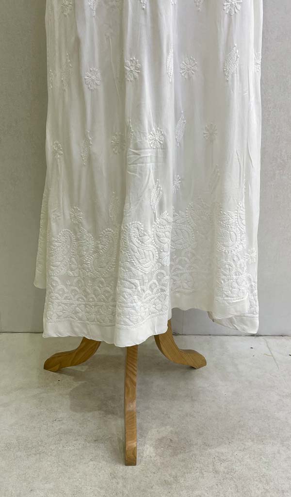 Women's Lakhnavi Handcrafted Mul Cotton Chikankari Dress - HONC0110750
