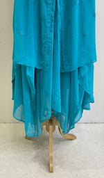 Load image into Gallery viewer, Haaya Women&#39;s Lakhnavi Handcrafted Faux-Georgette Chikankari Shrug and Dress Set - HONC0137258