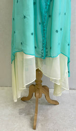 Load image into Gallery viewer, Haaya Women&#39;s Lakhnavi Handcrafted Faux-Georgette Chikankari Dress - HONC0137238