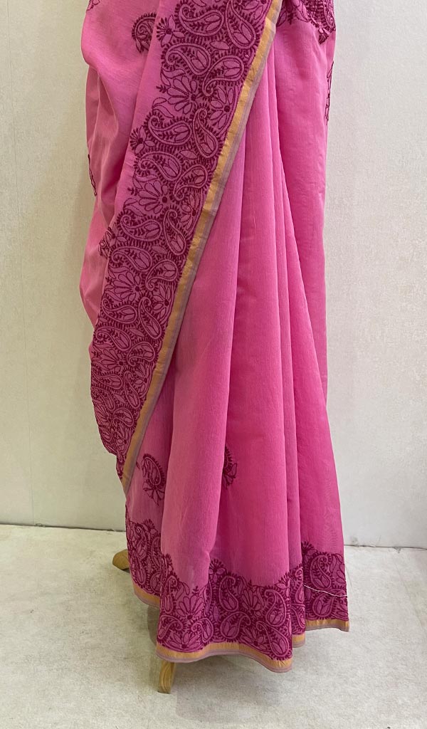 Buy Lucknowi Silk Saree Lakhnavi Angarika: 7 Online | Designer sarees  collection, Saree designs, Party wear sarees