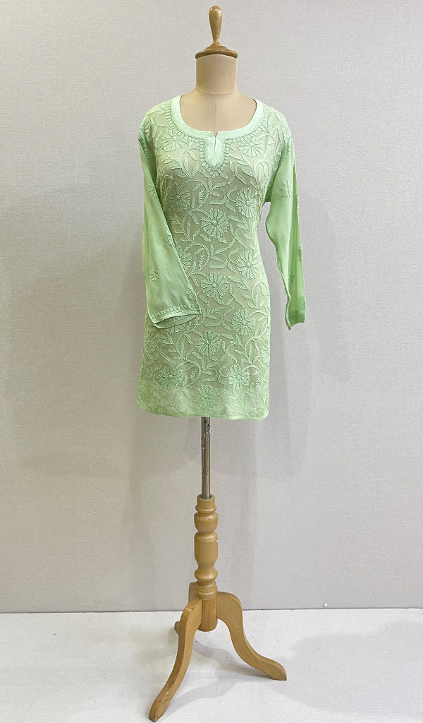 Women's Lucknowi Handcrafted Viscose Georgette Chikankari Top - HONC0161562
