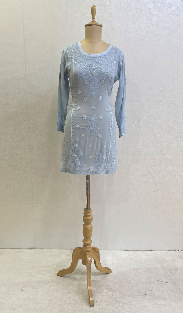 Women's Lucknowi Handcrafted Viscose Georgette Chikankari Top - HONC0133167