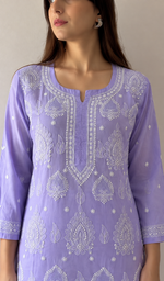 Women's Lucknowi Handcrafted Cotton Chikankari Kurti- HONC392382