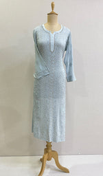将图像加载到图库查看器中， Women's Lakhnavi Handcrafted Viscose Georgette Chikankari Kurti - HONC0139824