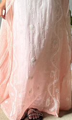Load image into Gallery viewer, Rabia Women&#39;s Lucknowi Handcrafted Mul chanderi Chikankari Kaftan - HONC0304370
