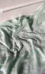 将图像加载到图库查看器中， Women's Lakhnavi Handcrafted Unstitched Mul Chanderi Kurta And Dupatta Set - HONC0329041