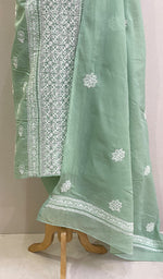 将图像加载到图库查看器中， Chavi Women&#39;s Lakhnavi Handcrafted Cotton Chikankari Kurta And Dupatta Set- HONC0212212
