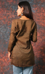 Load image into Gallery viewer, Women&#39;s Lakhnavi Handcrafted Cotton Chikankari Top - HONC0331496
