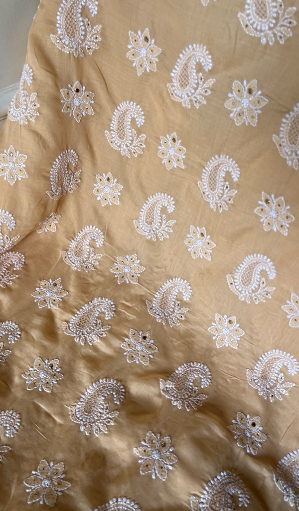 Women's Lakhnavi Handcrafted Cotton Chikankari Suit Material - HONC0239982