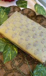 Load image into Gallery viewer, Beige Chikankari Embroidered Clutch - HONC0313591
