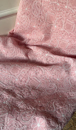 Load image into Gallery viewer, Alayna Women&#39;s Lakhnavi Handcrafted Unstitched Cotton Chikankari Suit Material - HONC0294559
