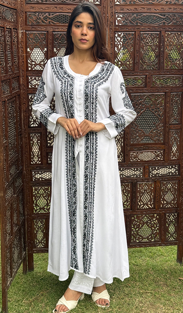 Women's Lucknowi Handcrafted Modal Cotton Chikankari Kurti - HONC0272659