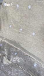 Load image into Gallery viewer, Lucknowi Handcrafted Tissue Chanderi Chikankari Unstitched Unisex Kurta Fabric - HONC0338779