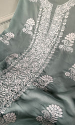 Load image into Gallery viewer, Women&#39;s Lakhnavi Handcrafted Cotton Chikankari Kurta And Kurta Dupatta Set - HONC0306647
