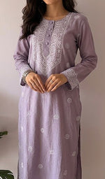 Prisha Women's Lakhnavi Handcrafted Cotton Chikankari Kurti - HONC055555