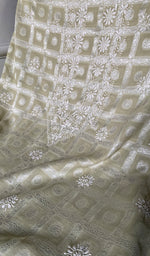 Load image into Gallery viewer, Aarya Lucknowi Handcrafted Cotton Unstitched Chikankari Unstitched Unisex Kurta Fabric - HONC0335275