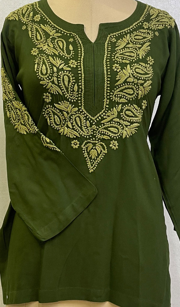 Women's Lucknowi Handcrafted Rayon Chikankari Top - HONC0155255