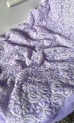 Load image into Gallery viewer, Women's Lucknowi Handcrafted Faux-Georgette Chikankari Suit Material - HONC0315341