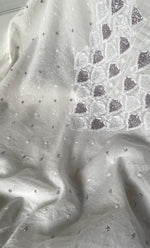 Load image into Gallery viewer, Amisha Women&#39;s Lakhnavi Handcrafted Mul Chanderi Unstitched Kurta And Dupatta Set - HONC0319464
