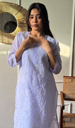 将图像加载到图库查看器中， Anisa Women's Lakhnavi Handcrafted Cotton Chikankari Kurti - HONC0356958