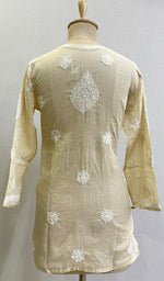 Load image into Gallery viewer, Women&#39;s Lucknowi Handcrafted White Cotton Chikankari Top - HONC0165269
