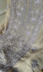 将图像加载到图库查看器中， Women&#39;s Lakhnavi Handcrafted Mul Chanderi Unstitched Kurta And Dupatta Set - HONC0302257
