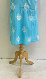 将图像加载到图库查看器中， Lucknowi Handcrafted Cotton Chikankari Kurti-HONC0148368
