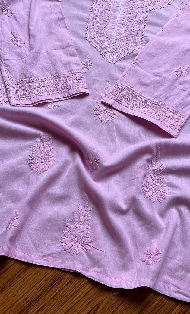 Women's Lakhnavi Handcrafted Cotton Chikankari Top -  HONC0214057