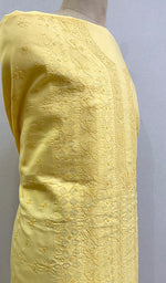 Load image into Gallery viewer, Lucknowi Handcrafted White Cotton Chikankari Unstitched Men&#39;s Kurta Fabric - HONC0228273
