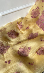 Load image into Gallery viewer, Women&#39;s Lakhnavi Handcrafted Pure Organza Chikankari Unstitched Kurta And Dupatta Set- HONC0318666
