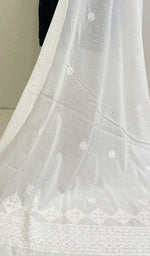 Load image into Gallery viewer, Women&#39;s Lucknowi Handcrafted Cotton Chikankari Dupatta - HONC0160505