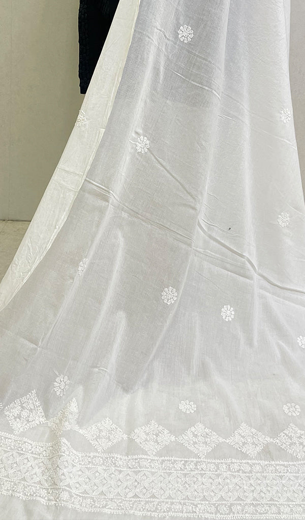 Women's Lucknowi Handcrafted Cotton Chikankari Dupatta - HONC0160505
